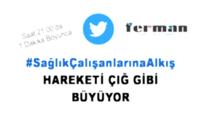 Sağlık çalışanlarına destek için bir dakikalık alkış eylemine katılıyoruz